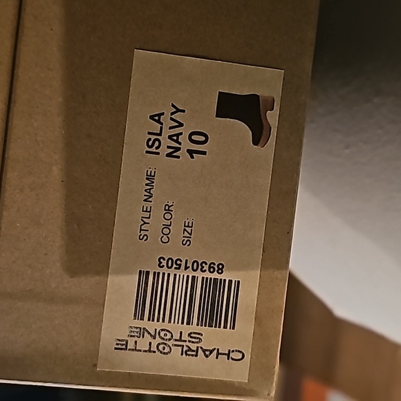 Charlotte Stone Blue Ankle Boots with Tan Sole - Picture 3 of 7